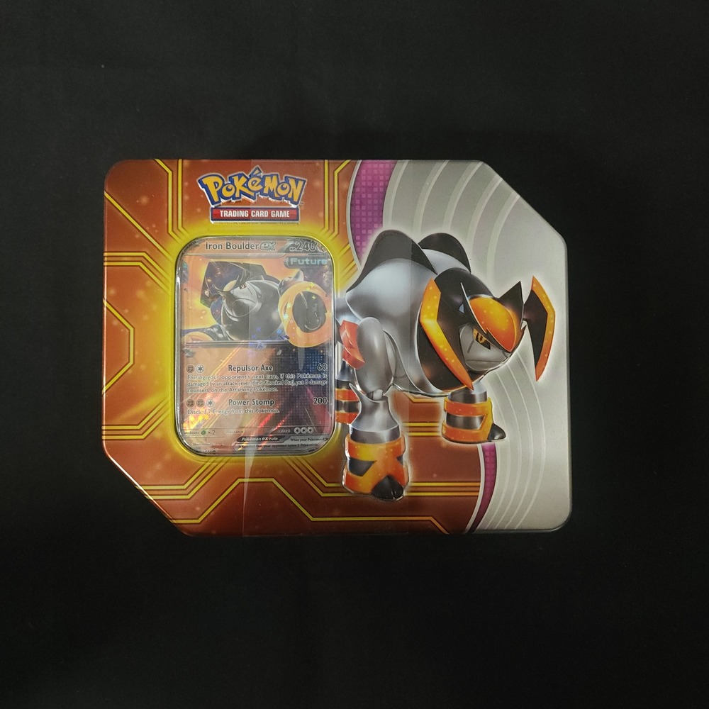 Pokemon Paradox Destinies Tin Iron Boulder ex Sealed 5 Booster Packs